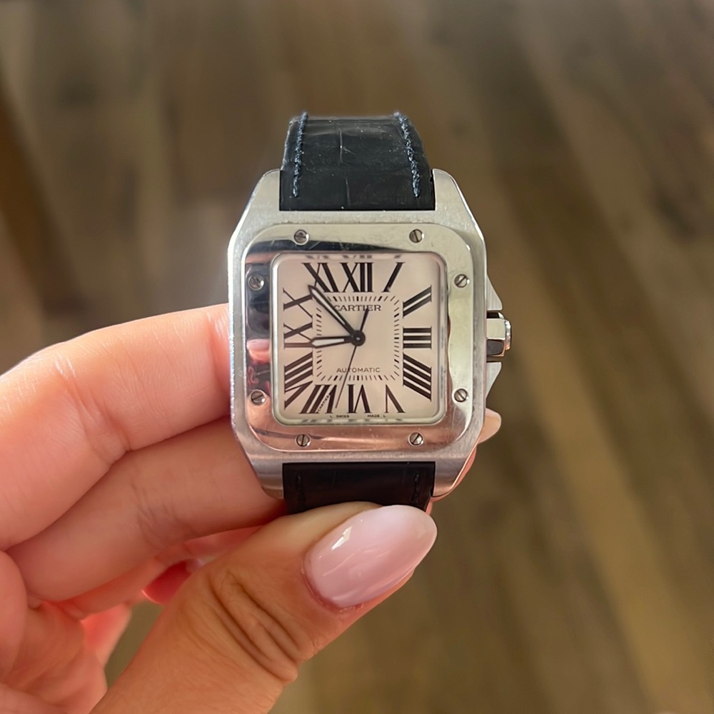 Cartier Santos 100 Automatic Watch 2878  33mm